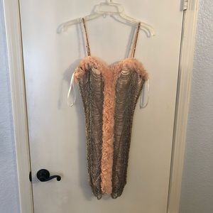 Mac Duggal mini dress fully beaded